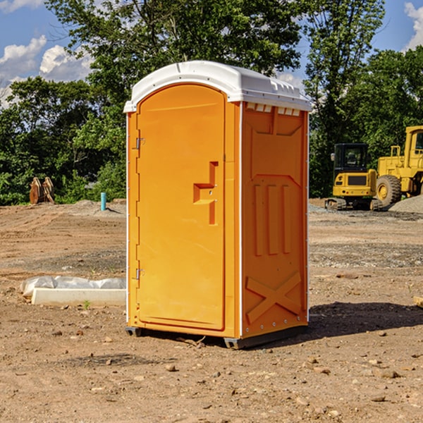 how often are the portable restrooms cleaned and serviced during a rental period in Fishertown